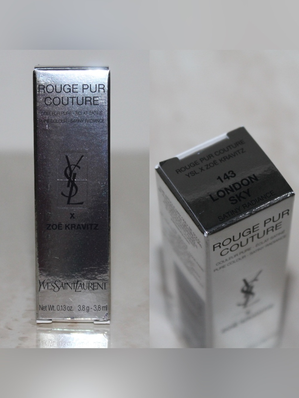 YSL x Zoe Kravitz ‘London Sky’ #143 Rouge Pur Couture Satiny Radiance Lipstick - Picture 3 of 16